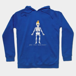 Skeleton and Yellow Duck funny death Hoodie